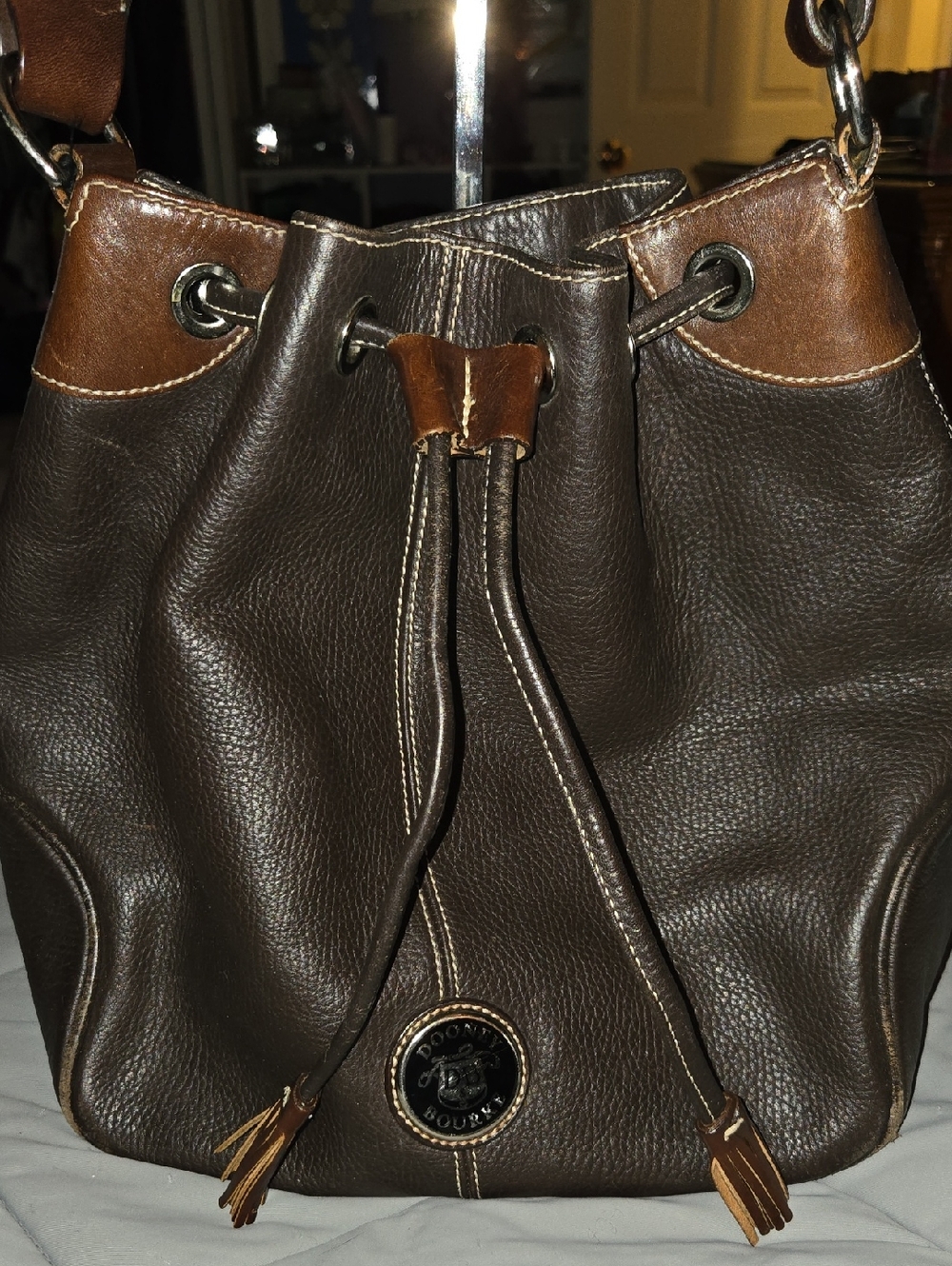 Dooney & Bourke pebble grain drawstring shoulder bag